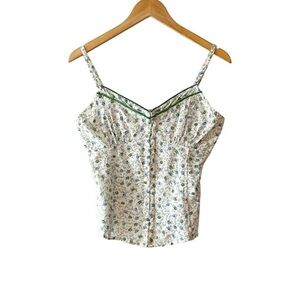 Vintage Y2k Arizona Floral Bustier Babydoll Tank Top Size Large